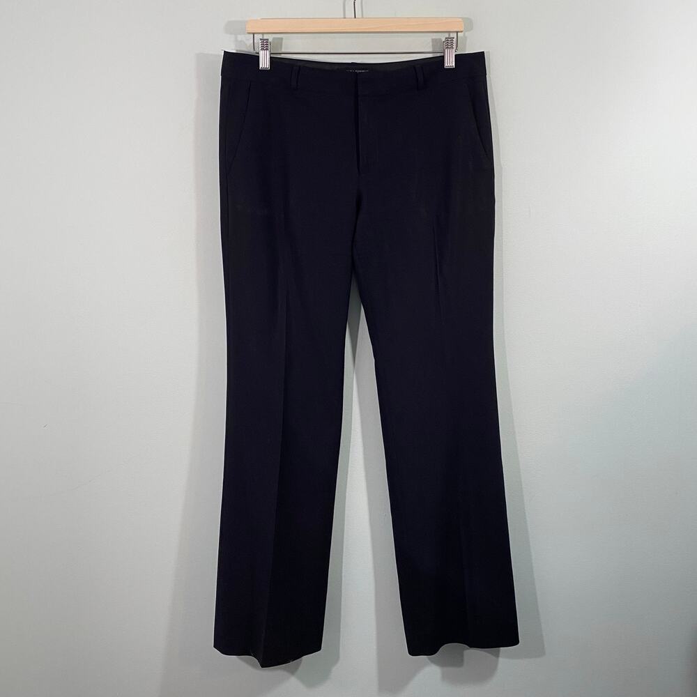 Banana Republic Women Black Wool Straight Leg Logan Pants Size 10